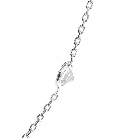 Sterling Silver Designer Style CZ By the Yard Station Chain Anklet, Bracelet, or Necklace Silver (18 Inches) $17.23 Anklets