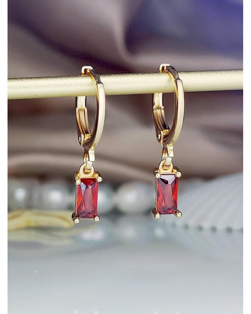 Earrings for Women- Rhinestone Drop Earrings Birthday Valentine's Day (Color : Red) Red $10.32 Earrings