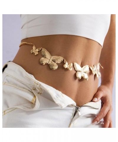 Statement Gold Butterfly Pendant Waist Chain Belly Belt Women Girls Boho Body Chain Jewelry for Summer Beach Nightclub Party ...