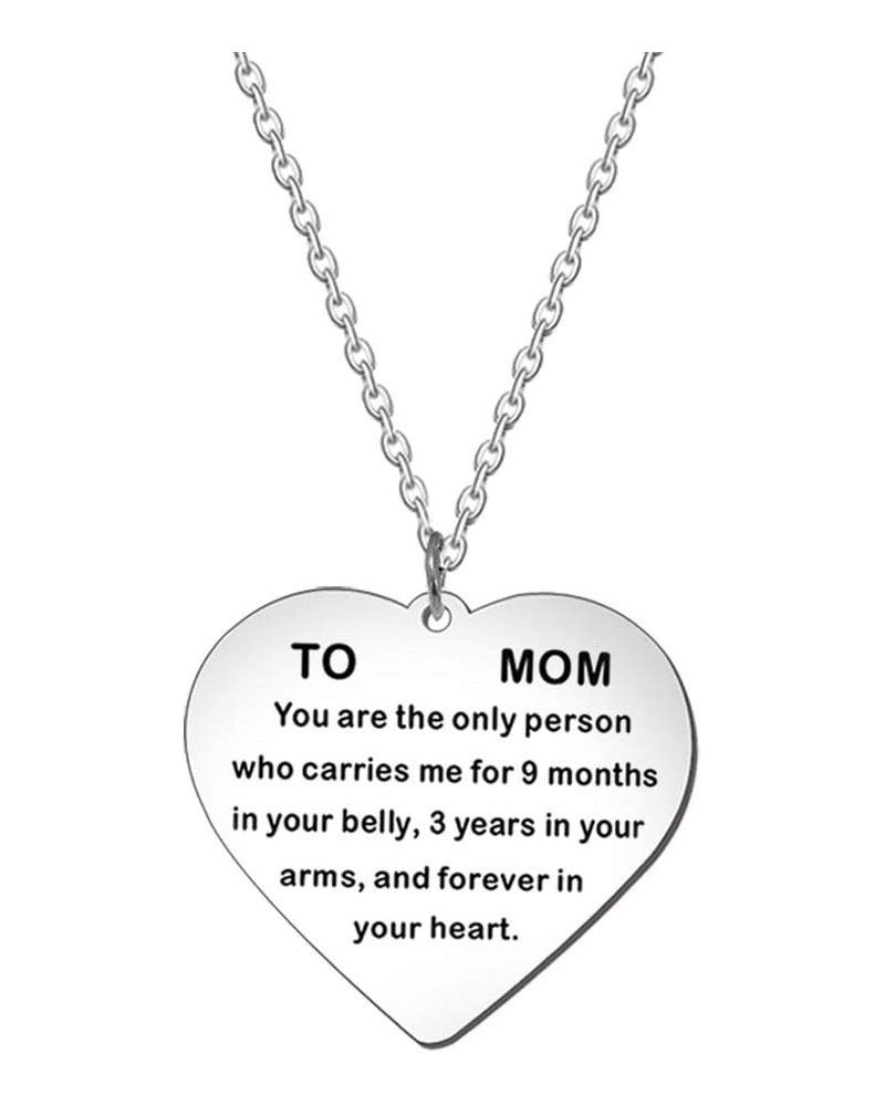 Christmas Gifts for Mom Women To Mom You Are The Only Person Mom Heart Pendant Necklace Mom Birthday Gifts Charm Fashion Chai...