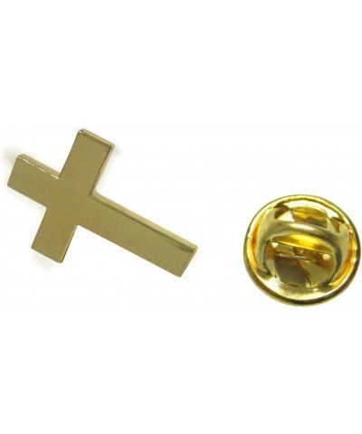 Gold Toned Religious Cross Lapel Pin $14.74 Brooches & Pins