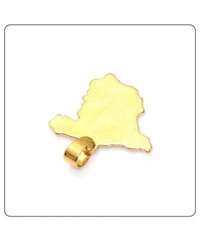 Hip Hop Plated 18K Gold Spain Map Pendant Necklace Plated Gold Spain Map $7.14 Necklaces