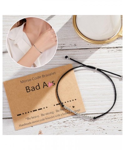 Morse Code Bracelets Jewelry Gifts for Women Men Best Friend Teen Bada*s $9.00 Bracelets