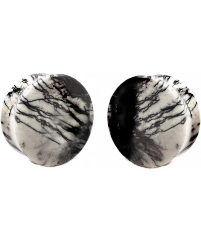 soscene Ear gauges Net jasper organic stone plugs 10MM-00 GAUGE $7.53 Others