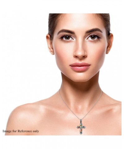 Shop LC Stainless Steel Glass Cross Pendant Necklace for Women Fashion Delicate Jewelry Gifts Size 20" Unique Gifts for Women...