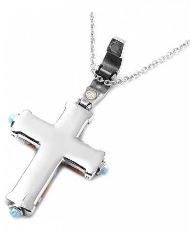 Shop LC Stainless Steel Glass Cross Pendant Necklace for Women Fashion Delicate Jewelry Gifts Size 20" Unique Gifts for Women...