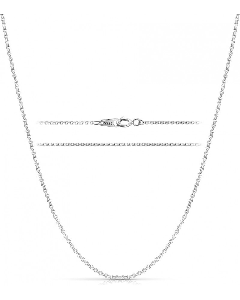 925 Sterling Silver Cable Chain Necklace for Women Girls, 1 mm Thin Necklace Chain 16, 18, 20, 22, 24 Inch 20 Inch $10.19 Nec...