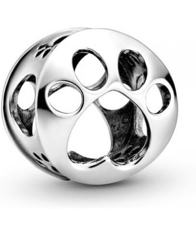 925 Sterling Silver Openwork Paw Print Infinity Charm Bead Fit al Pandora Bracelet Necklace Jewelry Gift For Women SS313 $6.8...