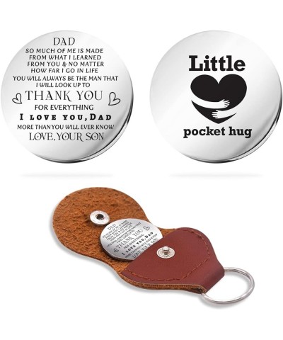 to My Dad Pocket Hug Token Gift, Long Distance Relationship Keepsake Stainless Steel Double Sided，Pocket Hug Token Gift for D...