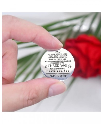 to My Dad Pocket Hug Token Gift, Long Distance Relationship Keepsake Stainless Steel Double Sided，Pocket Hug Token Gift for D...