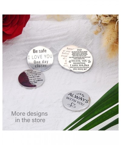 to My Dad Pocket Hug Token Gift, Long Distance Relationship Keepsake Stainless Steel Double Sided，Pocket Hug Token Gift for D...