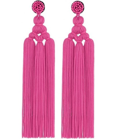 Boho Long Tassel Dangle Drop Earrings Trendy Handmade Layered Fringe Large Chandelier Statement Formal Jewelry for Women Girl...