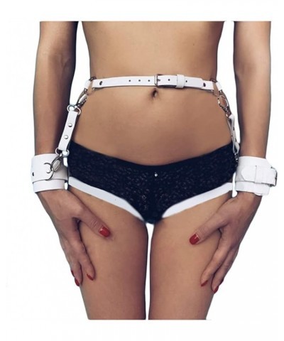 Leather Body Belt Suspenders Lingerie Gothic Garter Belts Party Halloween Body Chain Accessories for Women Lp-132-white $8.53...