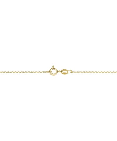 Sterling Silver or Yellow Gold Over Sterling Silver Cable Chain Necklace for Women (1.2 mm, 1.6 mm or 2.1 mm) 22 inch 1.2 mm ...