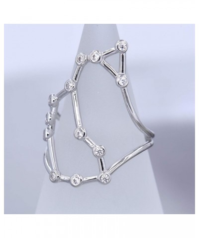 Rhodium Plated Sterling Silver Bezel Set Constellation Zodiac Rings Silver-Scopio $16.95 Rings