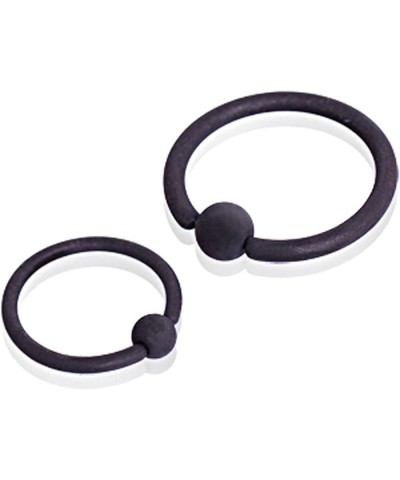 Matte Black IP Captive Bead Ring 316L Surgical Steel 14GA, Length: 12mm, Ball Size: 5mm $7.79 Body Jewelry