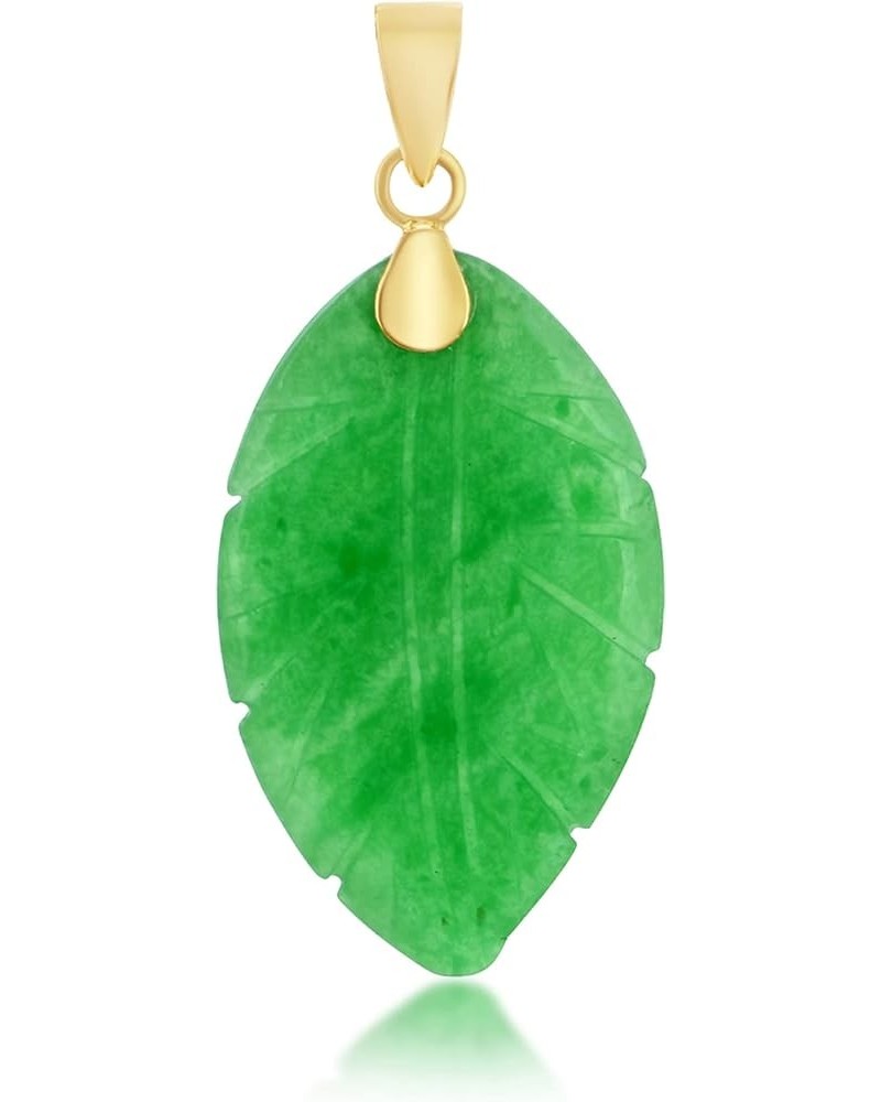 Genuine Jade Pendants for Women - Natural Green Jade Good Luck Gemstone Pendants in 14k Gold - Unique Meaningful Jewelry Gift...