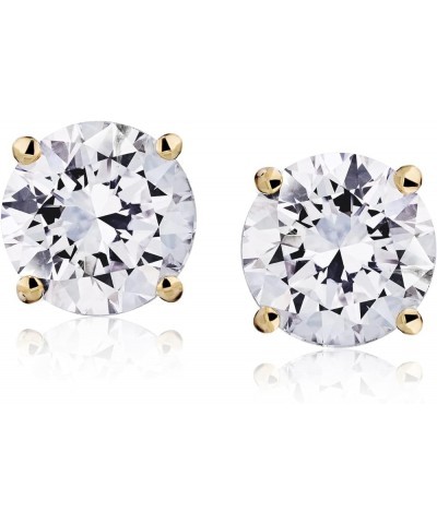 0.50 to 6 Carat LAB GROWN Solitaire Diamond Stud Earrings Round Cut 4 Prong Screw Back (F-G Color, VS1-VS2 Eye Clean Clarity)...