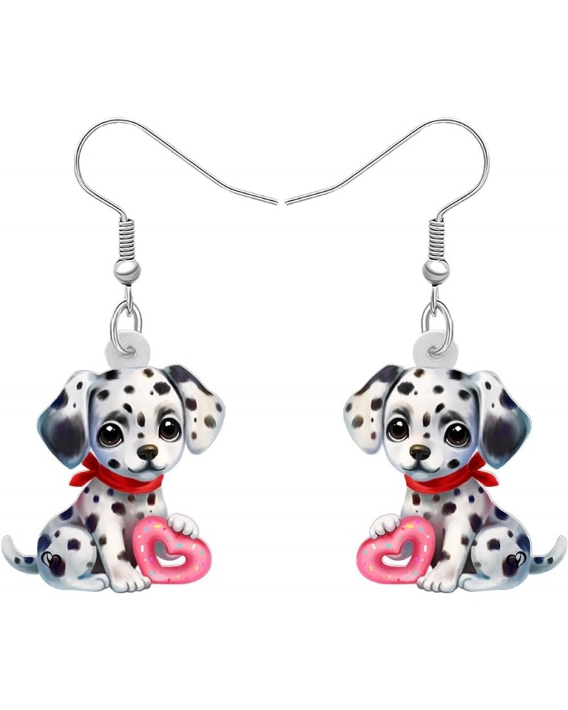 Acrylic Valentine's Day Red Heart Love Pug Dog Earrings Drop Dangle Jewelry For Women Gift Charms Dalmatians $7.40 Earrings