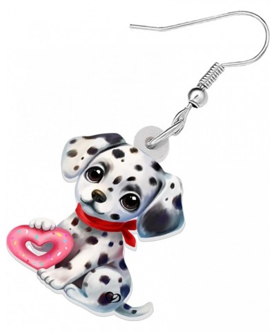 Acrylic Valentine's Day Red Heart Love Pug Dog Earrings Drop Dangle Jewelry For Women Gift Charms Dalmatians $7.40 Earrings