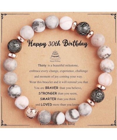 13th 16th 18th 21st 25th 30th 35th 40th 45th 50th 60th 65th 70th 75th 80th Birthday Gifts for Women Girls, Natural Stone Brac...