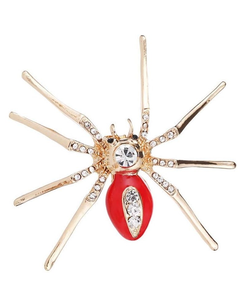 Crystal Spider Brooches Pins Sparking Rhinestone Animal Insect Spider Enamel Lapel Pins for Women Girls Halloween Christmas B...