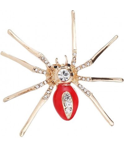 Crystal Spider Brooches Pins Sparking Rhinestone Animal Insect Spider Enamel Lapel Pins for Women Girls Halloween Christmas B...