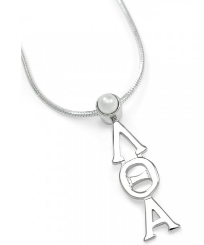 Lambda Theta Alpha Sorority Inspired Sterling Silver Necklace Pendant with simulated pearl $11.25 Necklaces