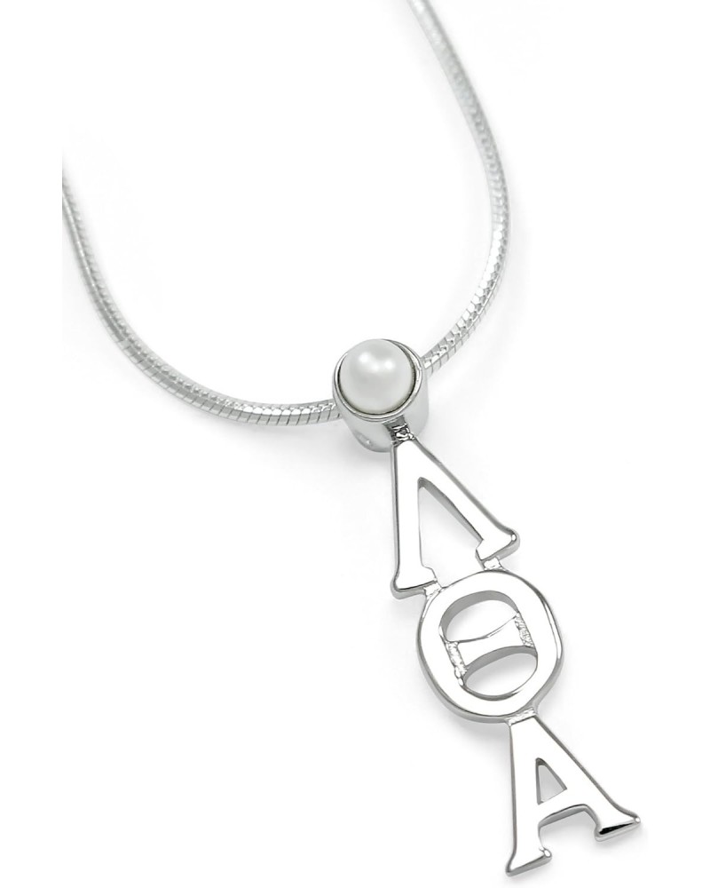 Lambda Theta Alpha Sorority Inspired Sterling Silver Necklace Pendant with simulated pearl $11.25 Necklaces