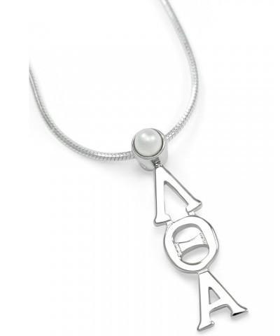 Lambda Theta Alpha Sorority Inspired Sterling Silver Necklace Pendant with simulated pearl $11.25 Necklaces