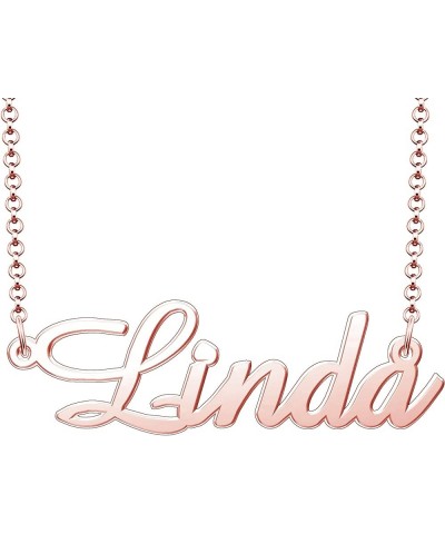 Name Necklace Personalized Gifts Customized Name Necklace Linda Rose Gold $15.65 Necklaces