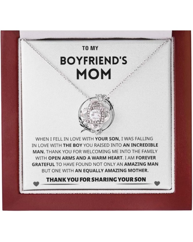 To My Boyfriends Mom Necklace, Mothers Day Gifts For Boyfriends Mom From Girlfriend, Personalized Gifts For Mother In Law, Mo...