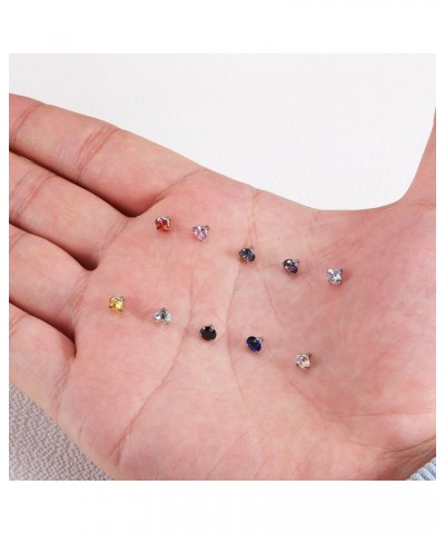 14G 4-20Pcs Surgical Steel Dermal Piercing Jewelry Cubic Zircon Micro Dermal Anchor Tops Titanium Base Dermal Piercing 2.5/3/...