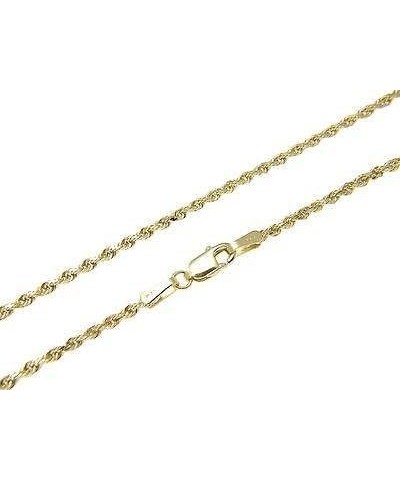 Sterling Silver 2mm diamond cut rope chain necklace- Made In Italy Yellow 24.0 Inches $22.27 Necklaces