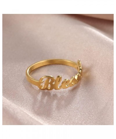 Faith Strength Engraving Blessed Ring Thin Finger Ring Inspirational Pray Religious Ring for Women Gold tone 10 $9.27 Rings