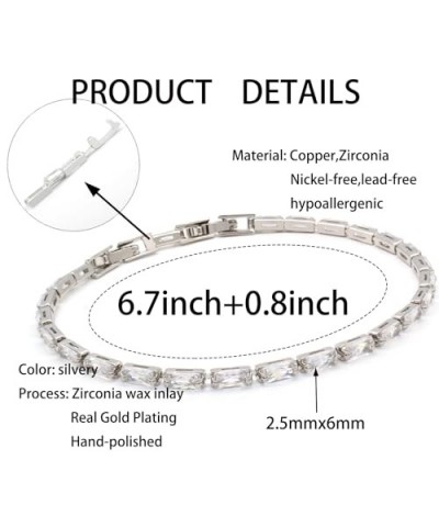 Tennis Bracelets for Women,Adjustable 18K Gold Plated Cubic Zirconia Tennis White-2 $7.64 Bracelets