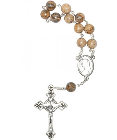 Gemstone Catholic Prayer One Decade POCKET or AUTO Rosary - Includes Holy Card, Gemstone meaning - Gift Idea: Communion, Conf...