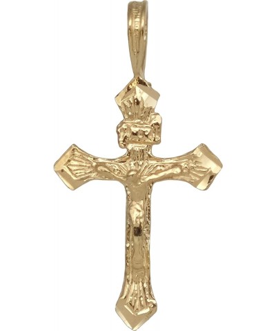 14K Gold Crucifix Religious Pendant Cross Jewelry $22.60 Pendants