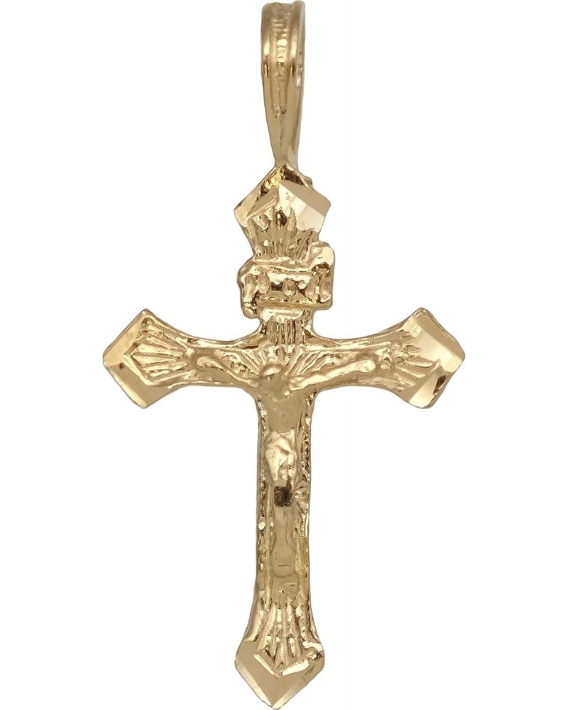 14K Gold Crucifix Religious Pendant Cross Jewelry $22.60 Pendants