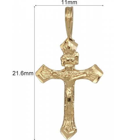 14K Gold Crucifix Religious Pendant Cross Jewelry $22.60 Pendants