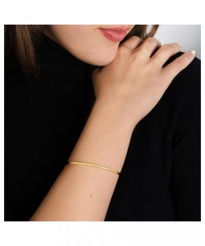 Lucchetta - Gold Bangle 7" Bracelet 14kt Real Yellow Gold | Womens Girls 14k Bangles | Authentic Italian Jewelry from Italy $...