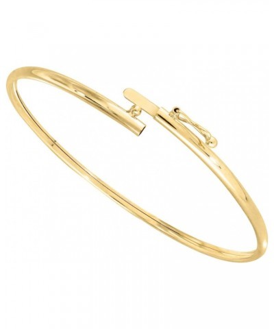 Lucchetta - Gold Bangle 7" Bracelet 14kt Real Yellow Gold | Womens Girls 14k Bangles | Authentic Italian Jewelry from Italy $...