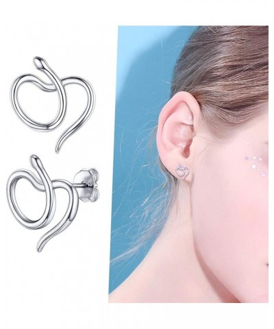 Sterling Silver Dainty Stud Earrings for Women Teen Girls Cute Animals/Minimalist Studs with Delicate Gift Packaging Snake $1...