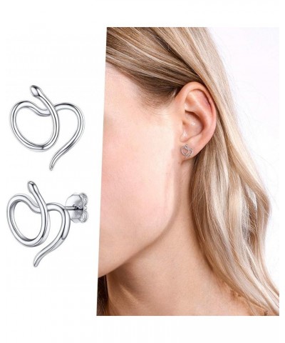 Sterling Silver Dainty Stud Earrings for Women Teen Girls Cute Animals/Minimalist Studs with Delicate Gift Packaging Snake $1...