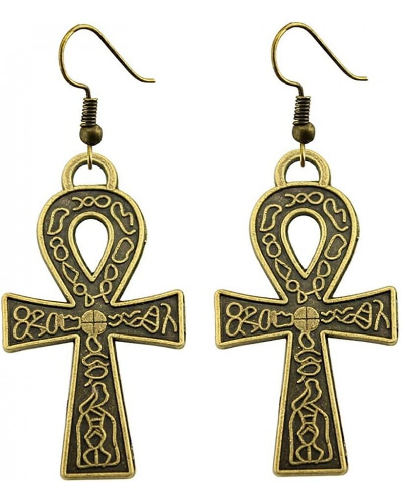 Pharaoh Ankh cross child jewelry korean fashion Earrings 1pair-38x21mm-V-K1407-A11178 $4.34 Earrings