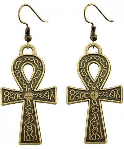 Pharaoh Ankh cross child jewelry korean fashion Earrings 1pair-38x21mm-V-K1407-A11178 $4.34 Earrings