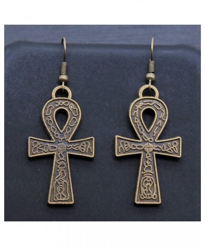 Pharaoh Ankh cross child jewelry korean fashion Earrings 1pair-38x21mm-V-K1407-A11178 $4.34 Earrings