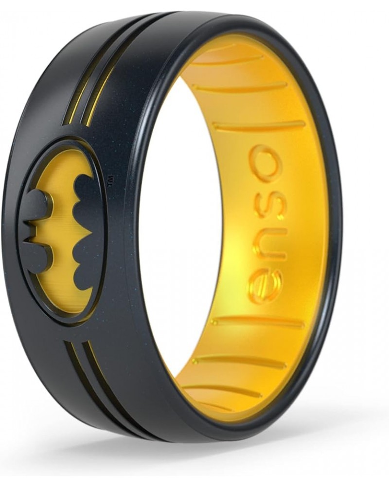 DC Comics Collection - Etched Silicone Ring - Comfortable, Breathable, and Safe - Batman, Superman, The Flash, and Wonder Wom...