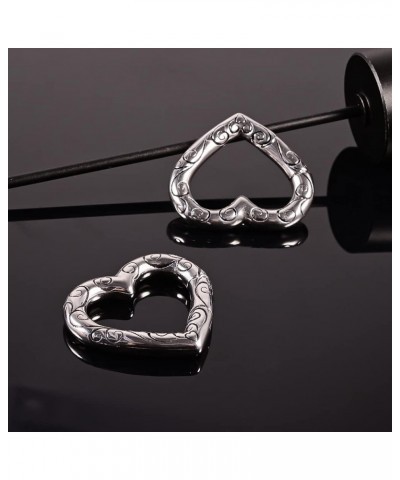 2PCS 5mm 4G Cute Heart Ear Weights Stainless Steel Hypoallergenic Ear Plugs Tunnels Stretcher Piercing Body Jewelry 4G(5mm) F...