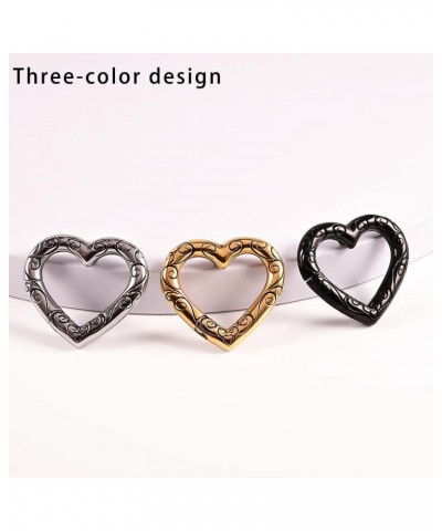 2PCS 5mm 4G Cute Heart Ear Weights Stainless Steel Hypoallergenic Ear Plugs Tunnels Stretcher Piercing Body Jewelry 4G(5mm) F...